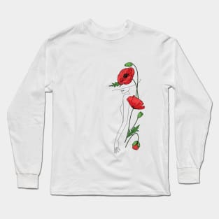 lady in red Long Sleeve T-Shirt
